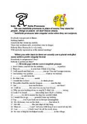 English Worksheet: indefinite pronouns