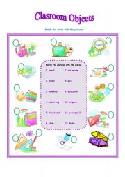 English Worksheet: CLASSROOM OBJECT