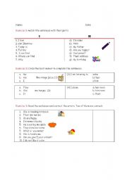 English worksheet: Pronouns