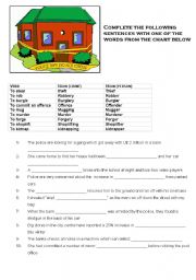 English Worksheet: Crime part 2