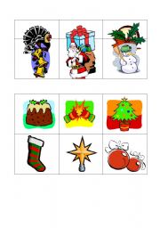 English Worksheet: Christmas Bingo