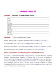 English Worksheet: Business English 10.