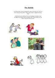 English Worksheet: Bullying activity