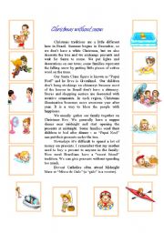 English Worksheet: Christmas without snow - part 01