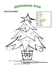 English Worksheet: christmas tree