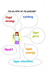 English Worksheet: Greetings