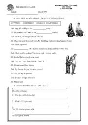 English worksheet: DIALOG COMPLETION