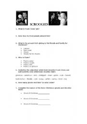 English Worksheet: Scrooged