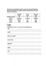 English worksheet: exercises about the comparative form
