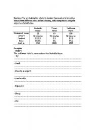 English Worksheet: exercises about the comparative form