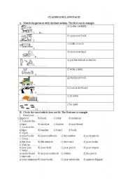 English Worksheet: CLASSROOM INSTRUCTIONS