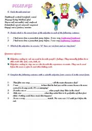 English worksheet: feelings