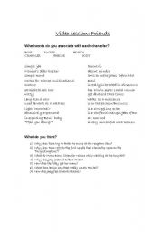 English worksheet: Worksheet on Friends episode