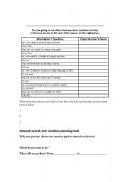 English worksheet: Have you travelled?