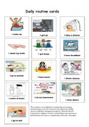 English Worksheet: my daily routine
