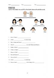 English Worksheet: Family Tree