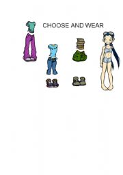 English Worksheet: CHOOSE AND WEAR