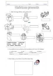 English Worksheet: Christmas Toys