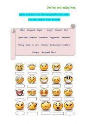 English Worksheet: The Mood of Smilies