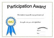 English Worksheet: Welcome to the ESL awards !!!