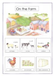 on the farm vocabulary (2sheets)