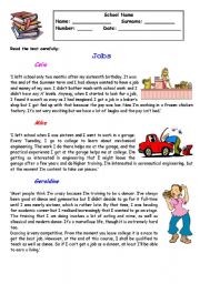 English Worksheet: Test (level IV/V)