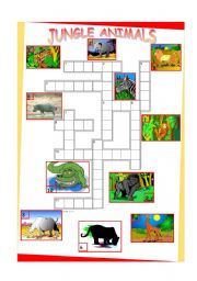 English Worksheet: jungle animals