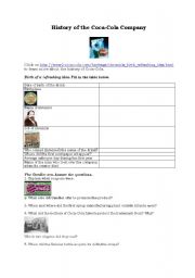 English Worksheet: The Coca-Cola company