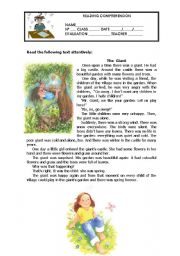 English Worksheet: Reading Comprehension 