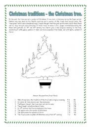 English Worksheet: Christmas tradition - the Christmas tree