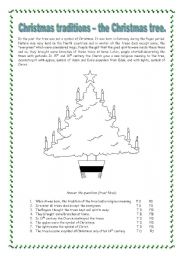 English worksheet: Christmas tradition - the Christmas tree