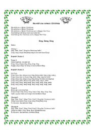 English worksheet: Christmas songs lyrics