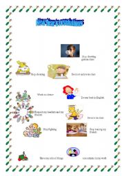 English Worksheet: BE GOING TO :NEW YEARS RESOLUTIONS