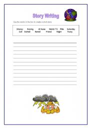 English worksheet: Story Writing