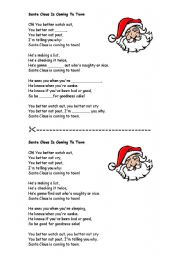 Santa Claus is comming to town - lyrics