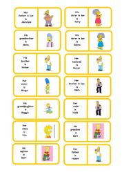 English Worksheet: THE SIMPSONS DOMINOES