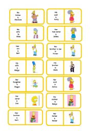 English Worksheet: THE SIMPSONS DOMINOES PART 2