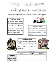 English Worksheet: Houses