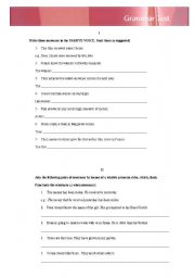 English Worksheet: Grammar Test: passive voice; relative clauses; tenses