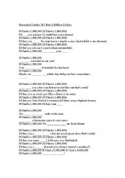 English Worksheet: If I Had A Million Dollars