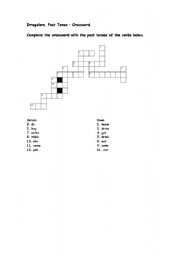 English Worksheet: Irregulars--Crosswords