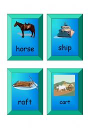 English Worksheet: flashcards - SET 3 (transport)