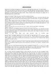 English Worksheet: Job Interview Success!
