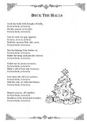 English Worksheet: Christmas Songs Booklet 4/4