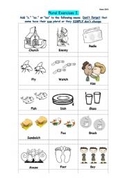 English worksheet: Plurals