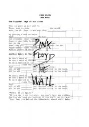 English Worksheet: the wall