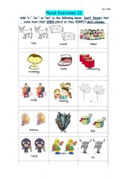 English worksheet: Plurals II