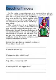 English Worksheet: Reading Comprehension