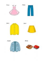 English Worksheet: clothes