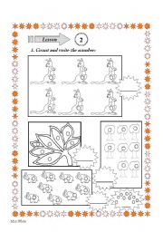 English Worksheet: count and number